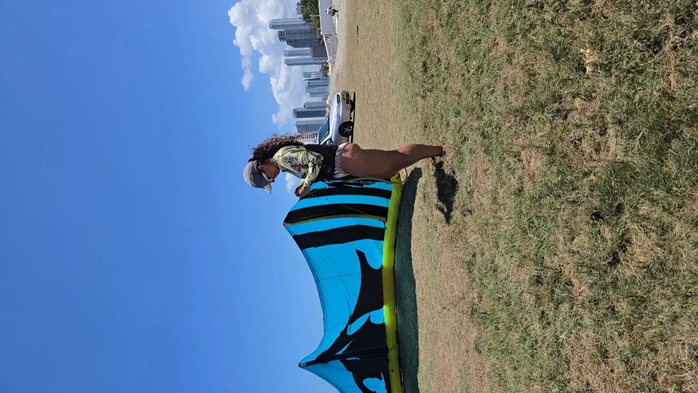 Inflated kite against Cartagena skyline